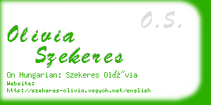 olivia szekeres business card